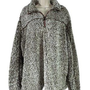 NWT Men XXL ALPINE SHERPA Putty Brown 1/4 Zip Pullover Super Soft Fluffy Fleece